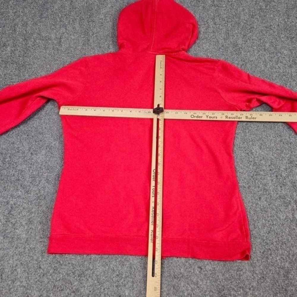 Lacoste Sport Full Zip Hoodie Womens 38 Red Cotton Blend Activewear Sweatshirt - Picture 6 of 8